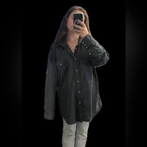 Roper Men's Navy Pearl Snap Shirt